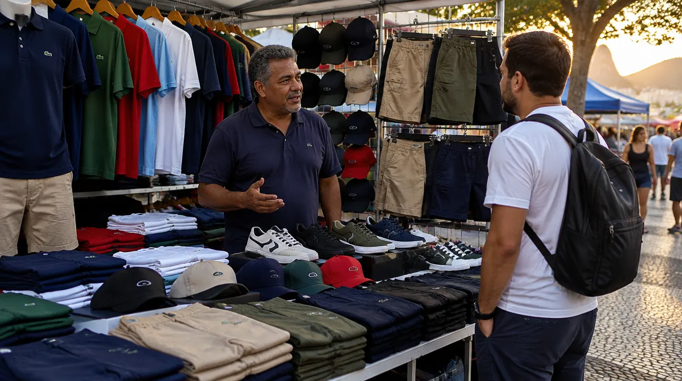 Banca de moda masculina